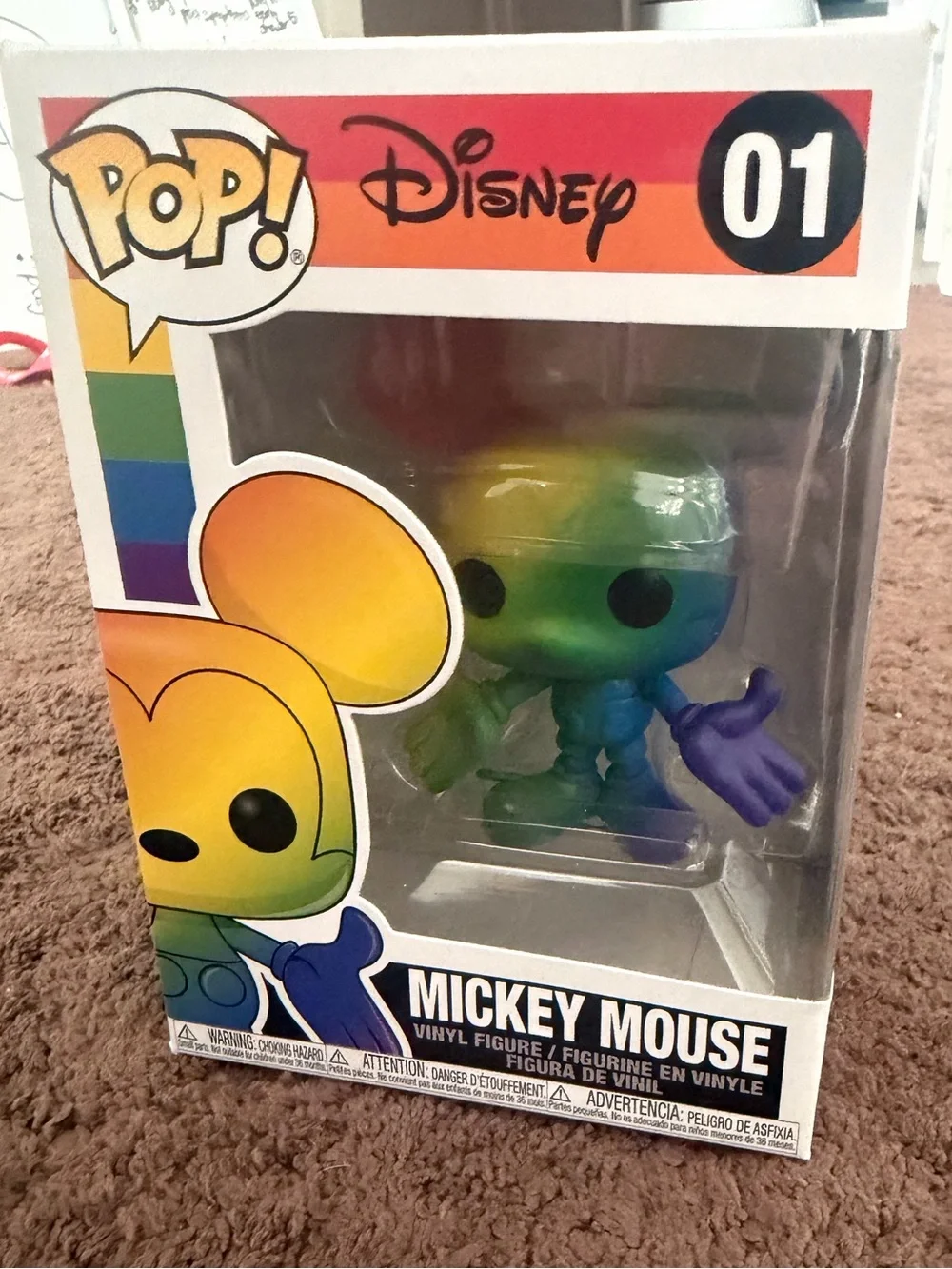 Disney POP! Rainbow Mickey Mouse Vinyl Figure New in Box